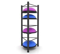 Supporto per Palla da Equilibrio Half Balance Ball, Organizer da Pavimento in Metallo per Palestra Domestica, Studio di Yoga, Sala Fitness, Garage e Attrezzatura per Allenamento.