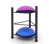 Supporto per Palla da Equilibrio Half Balance Ball, Organizer da Pavimento in Metallo per Palestra Domestica, Studio di Yoga, Sala Fitness, Garage e Attrezzatura per Allenamento.