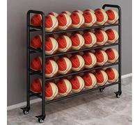 Supporto per pallacanestro, 4 ripiani, per allenamento e tiro, per attrezzature sportive con ruote, per campi, sale di allenamento, club, scuole di educazione fisica