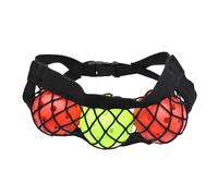 Supporto per pallina da tennis, per 3 - 4 palline, rete regolabile, per ginnastica all'aperto, gioco d'azzardo, viaggi, allenamento, eventi sportivi, gioco indoor