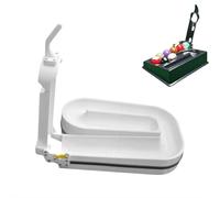 Supporto per palline da biliardo di precisione, per esercizi uniformi, può contenere 9/15 palline con punto fisso manuale, aiuto per esercizi portatili per tavoli da biliardo (White for 9ball)