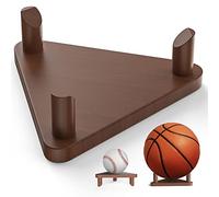 Supporto per palline, espositore per palloni in legno per pallacanestro da calcio, supporto per palloni da calcio, pallone da pallavolo da rugby e pallavolo in legno massello, custodia per cimeli