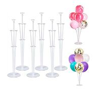 Supporto per palloncini, 6 kit di supporto per palloncini, supporto in plastica, per feste di compleanno e matrimoni, riutilizzabile