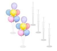 Supporto per palloncini, 6 set di supporti per palloncini con aste e supporti, riutilizzabile, per palloncini trasparenti, per compleanni, feste, matrimoni