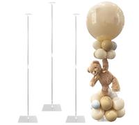 Supporto Per Palloncini Da Tavolo, Supporto In Acrilico Trasparente Per Palloncini 80 Cm, 4 Decorazioni Per Feste Compleanni Matrimoni Baby Shower Benvenuto Laurea