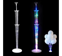 Supporto per palloncino con catena di luci a LED, 2 pezzi, per palloncini da tavolo, per compleanni, matrimoni, Halloween, feste