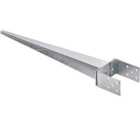 Supporto per palo, 0 - 140 mm, regolabile, manicotto di arresto a terra, con manicotto azionato a fuoco