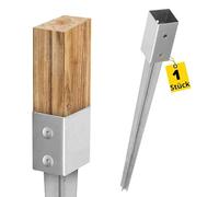 Supporto per palo 60x60 - Ancora - Guaine per base a percussione - Piedi di supporto - Supporto per palo - Ancora per palo in acciaio, da incastrare - PSG, 61x750x2,0 mm - Zincatura a caldo