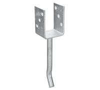 Supporto per palo a U da incementare con barra scanalata L 71 mm