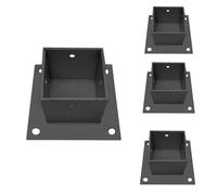 Supporto per palo rialzato per recinzione e pergola4 pezzi 50 x 50 mm base con connettori per legno/metallo/cemento Decking e ringhiere Durevole e facile installazione