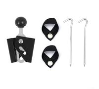 Supporto per palo tenda in alluminio per un uso esterno affidabile, angolo regolabile e caratteristiche antiscivolo per una maggiore stabilità (8 mm rosso)