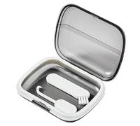 Supporto per paradenti, sottile e inodore, con cerniera per coperchio, custodia per protesi dentarie con strumento di rimozione per protesi dentarie trasparenti