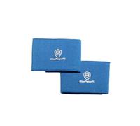 Supporto per Parastinchi da Calcio, 2 Fasce per Uomo, Donna e Bambini (Blu)