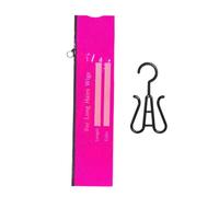 Supporto per parrucche, supporto per extension per capelli, leggero, antipolvere, con cerniera, per saloni di bellezza e viaggi, Sacchetto per la polvere in PVC rosa medio + gancio, Refer to