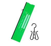 Supporto per parrucche, supporto per extension per capelli, leggero, antipolvere, con cerniera, per saloni di bellezza e viaggi, Sacchetto per la polvere in PVC verde medio + gancio, Refer to