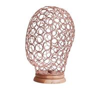 Supporto per parrucche, supporto per parrucche, in metallo, per copricapo, cappelli, parrucca, colore oro rosa, 53 x 21,5 cm
