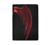Supporto per passaporto con motivo geometrico colorato con slot per carte di credito custodia per passaporto per le donne, 3D Red Devil Wing
