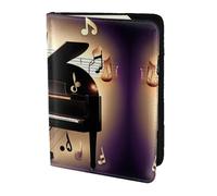 Supporto per passaporto con stampa di note musicali per viaggi Must Have, custodia per passaporto per accessori da viaggio per donne e uomini, Nero, One Size