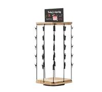 Supporto per patatine fritte, organizer per snack, 21 x 40 cm, 5 ripiani, 40 clip, girevole a 360 gradi, con bacheca, stazione per organizzare la dispensa della cucina