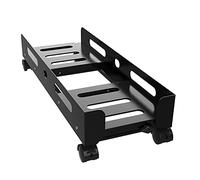 Supporto per PC da pavimento, Supporto mobile in acciaio CPU for torre da tavolo, con rotelle bloccabili Porta PC, larghezza regolabile, adatto for PC o computer desktop ( Color : Black , Size : 63.6*