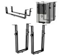 Supporto per PC sotto la scrivania, supporto regolabile per CPU per torre e PC desktop, verticale o orizzontale, supporto per computer sottotavolo fino a 35 kg, nero