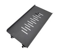 Supporto per PC Tower resistente con rotelle - Carrello CPU in metallo regolabile per desktop e workstation da gioco - Supporto per computer tower mobile (nero, adatto alla maggior parte dei