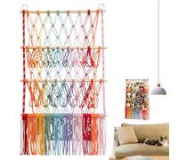 Supporto per peluche, baule e borse per giocattoli, rete organizer | Organizer per bambini a 3 livelli, stile boho, cestini e bauli, per bambini, giovani e famiglia, camera da letto dei bambini