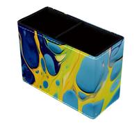 Supporto per pennelli da trucco,Tazza di matita,Tazza della penna,Scarabocchi astratti dell'acquerello,Supporto della penna della scrivania, Multicolore, 5.9x4.3x2.7 in, Pratico
