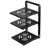 Supporto per pentole e pentole resistente, supporto in metallo per padelle | padelle, padelle, olandesi, in acciaio , regolabile, per armadi, piani di lavoro, mensola della dispensa, 27 x 23
