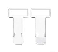 Supporto per permesso di parcheggio per parabrezza dell'auto, per pass auto e liste della spesa, a forma di T, in plastica trasparente, organizer per uso quotidiano (2 pezzi)