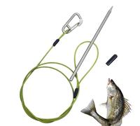 Supporto per pesci per la conservazione di pesci catturati, clip in acciaio | Corda subacquea con moschettone per immersioni, kayak, lago, laghetto, zona costiera
