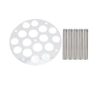 Supporto per Pezzi degli Scacchi per Fusione, Supporto per Matrice dei Pezzi degli Scacchi Fai da Te, Pannello Rotondo in Acrilico di Alluminio con 5 Gambe e 16 Fori per Vari