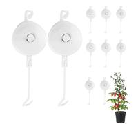 Supporto per piante, 10 pezzi, gancio retrattile | Supporto per steli di piante per esterni, giardino, balcone, cortile, patio, fiori di pomodoro idroponici, rampicanti, edera