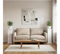 vidaXL Supporto per piante, 2 pezzi, bianco, 30,5 x 30 x 80,5 cm, materiale legno, soggiorno, moderno supporto per piante, resistente all'umidità, decorativo per piante da interno, espositore elegante