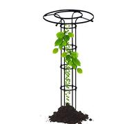 Supporto per piante a forma di obelisco da giardino, 90 cm, traliccio per rampicanti, leggero, verde e nero, perfetto per la decorazione del giardino e il supporto per le piante