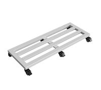 Supporto per piante a rullo per vasi grandi, carrello in metallo con vassoio rimovibile, ideale per vasi di fiori e acquari, bianco, 30 x 80 cm, organizer mobile resistente ed elegante