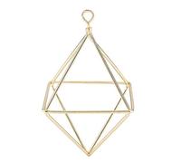 Supporto per Piante Aeree Forma Geometrica Triangolo, Portavaso Sospeso per Fiori e Bromelieda Appendere, Cesto Portapiante Decorativo per Casa (Oro)