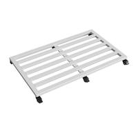 Supporto per piante con ruote, carrello per piante, robusto supporto in metallo, grande vassoio da 60 x 80 cm, per vasi da fiori e acquari, facile mobilità, per interni ed esterni