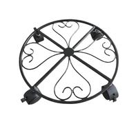 Supporto per piante con ruote - Carrello per piante su rotoli - Robusto supporto a rullo in metallo bloccabile per interni ed esterni con griglie girevoli