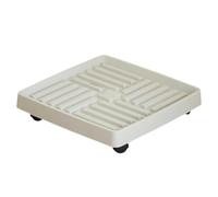 Supporto per piante con ruote, contenitore quadrato in resina resistente, ventilato, vassoio portatile per vasi da fiori per interni ed esterni, patio, balcone, cortile, casa