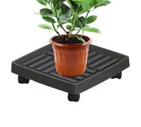 Supporto per piante con ruote, contenitore quadrato in resina resistente, ventilato, vassoio portatile per vasi da fiori per interni ed esterni, patio, balcone, cortile, casa