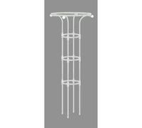 Supporto per Piante da Esterno, Traliccio Sagomato da Giardino, Antiruggine | Gabbia di Supporto in Metallo per Piante da Esterno, per rose, Clematidi e Pomodori(White,125CM/49.21in)