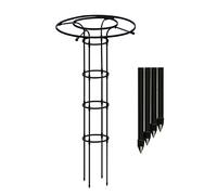 Supporto per piante da giardino a forma di obelisco da 210 cm, in metallo, per piante rampicanti, antiruggine, per uso esterno e interno, ideale per clematidi e gelsomino, supporto perfetto per vasi