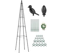Supporto per Piante da Giardino Rampicanti | Altezza regolabile a forma di A 160 cm,Traliccio Di Sostegno In Metallo Per Rampicanti,Per Viti Fiori Frutti Rose Fagioli Interno Esterno Aiuole Rialzate C