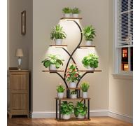 Supporto per piante da interno 1pc con luci di coltivazione, espositore angolare a 8 livelli, ripiano alto in metallo multifunzionale da 157,7 cm per piante, Han