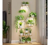 Supporto per piante da interno con luci di crescita, scaffale a forma di albero a 8 livelli per più piante, perfetto per casa e patio