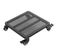Supporto per piante da interno con ruote Supporto per vasi da fiori rettangolare in metallo Carrello per piante mobile Supporto per vasi Colore: nero Dimensioni: 40 x 50 cm