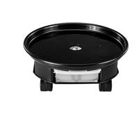 Supporto per piante da interno e da interno con serbatoio d'acqua, carrello per vasi da fiori nero da 33 cm, supporto per piante rotondo per piante, supporto per piante versatile ed elegante.
