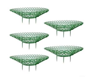 Supporto per piante di fragole, 510 pezzi, con 3 piedini di supporto per un posizionamento stabile nel terreno, efficienza dello spazio e protezione dai fattori ambientali (verde S, 5 pezzi)