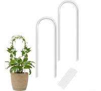 Supporto per piante in acrilico trasparente, a forma di U, paletti da giardino trasparenti per interni ed esterni, resistente alle intemperie, telaio moderno per vite, gabbia invisibile (A)